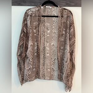 Emory Park snake print sheer kimono, medium